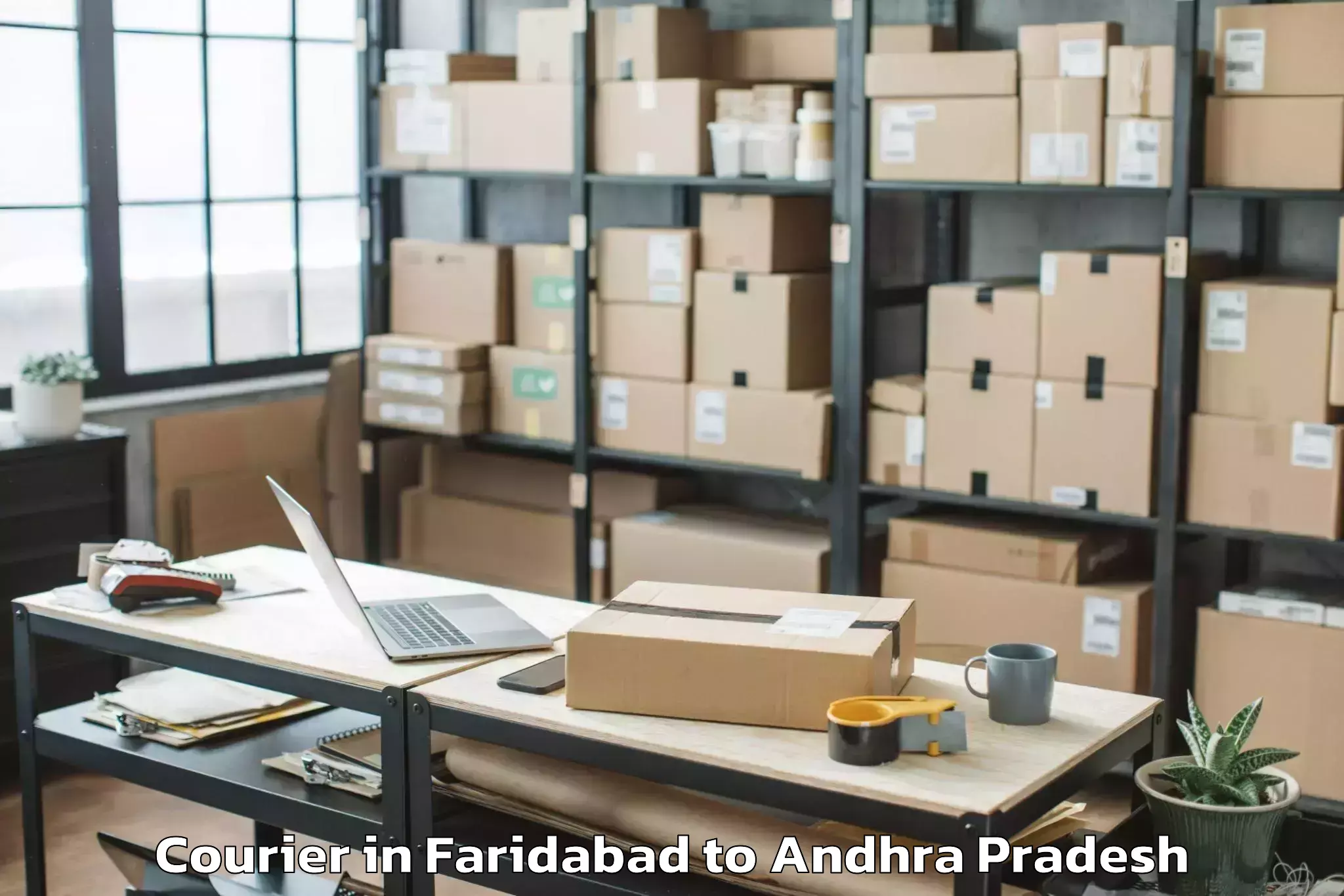 Easy Faridabad to Zarugumilli Courier Booking